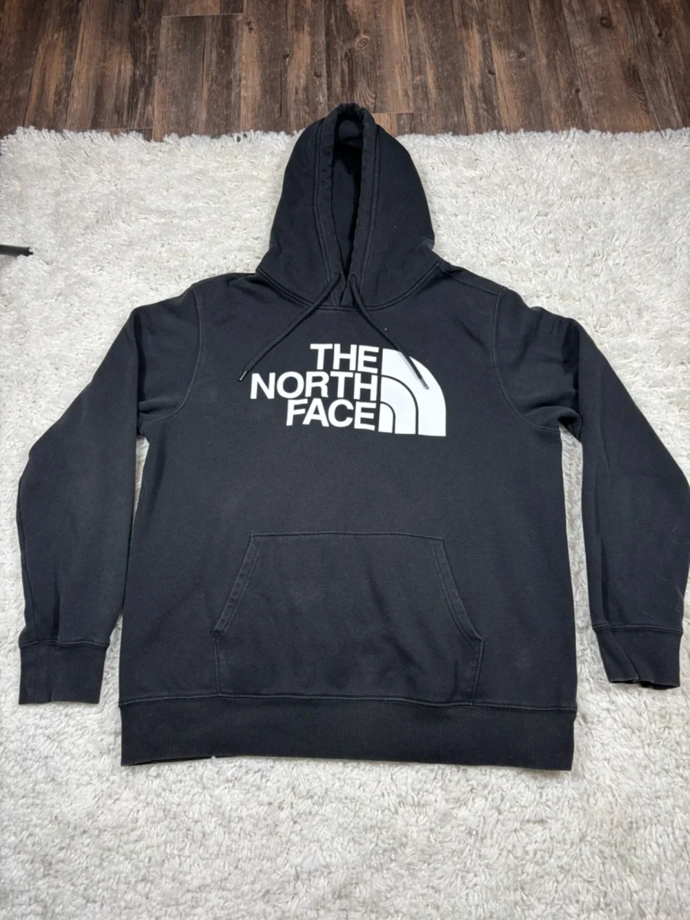 The North Face Half Dome Hoodie Men’s Large Black White Logo Sweatshirt